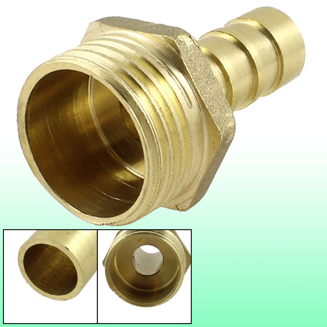 uxcell Uxcell Brass 1/2" NPT Thread 10mm Air Gas Hose Barb Fitting Coupler Adapter