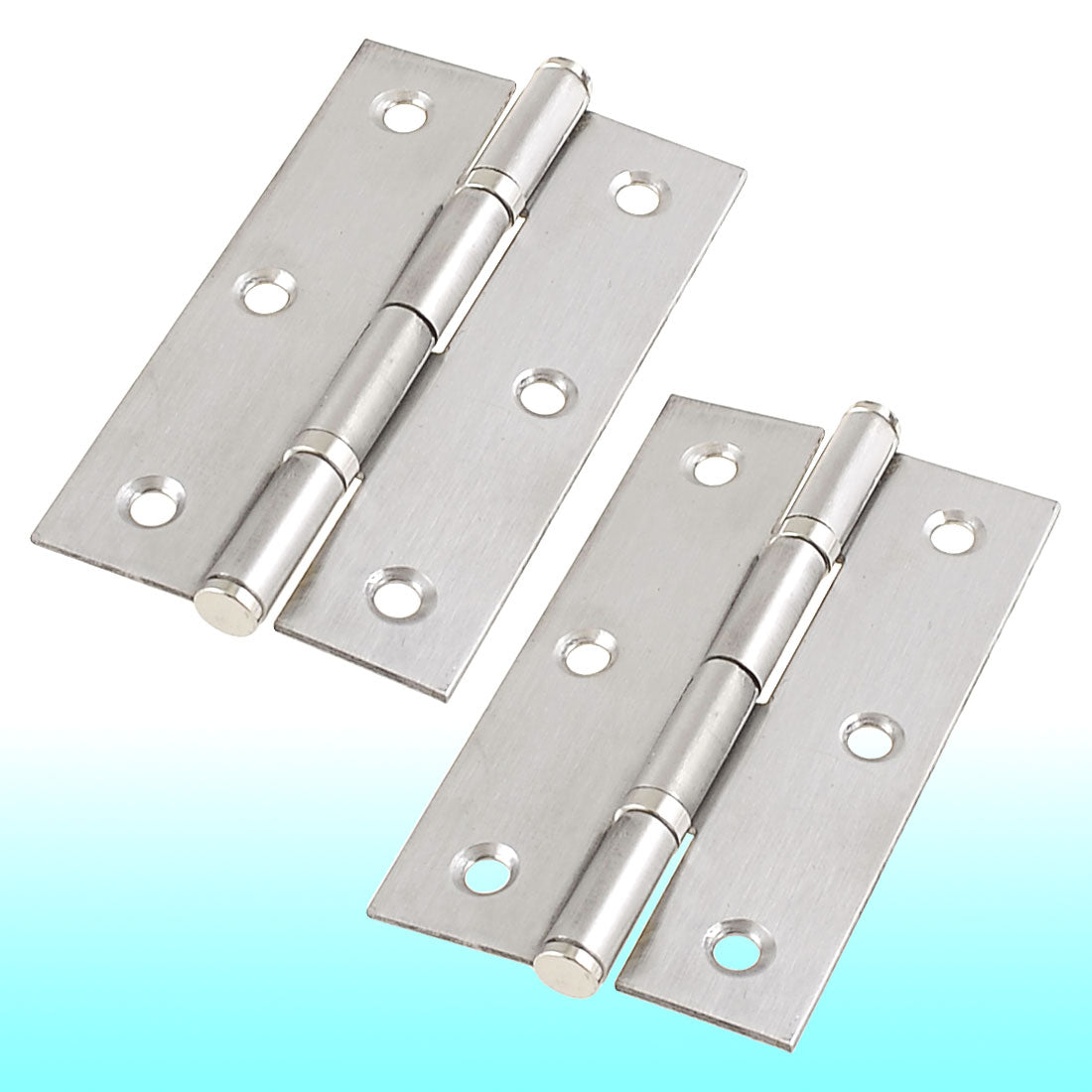 uxcell Uxcell Silver Tone Stainless Steel Foldable Rotating Cabinet Door Hinge 2.9" 2 Pcs