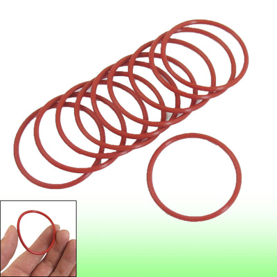 Harfington Uxcell 10 Pcs 45mm x 2.5mm Rubber O-ring Oil Seal Sealing Ring Gaskets Red