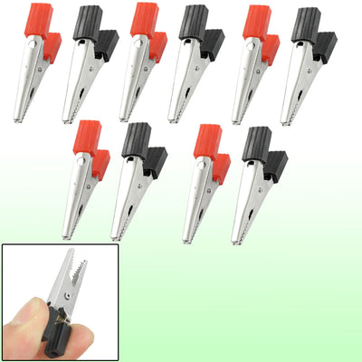Harfington Uxcell 10 Pcs Insulated Alligator Clips Test Clamp Crocodile Clamps Black Red 1.8"