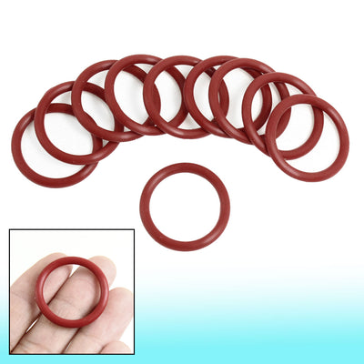 uxcell Uxcell 10pcs 28mm Outside Dia 3mm Thickness Industrial Rubber O Rings Seals