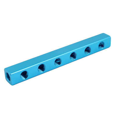 Harfington Uxcell Blue 1/PT 10.16 cm 6-fach, 9-Port Luft Druckluftzylinder KRÜMMER, Splitter de