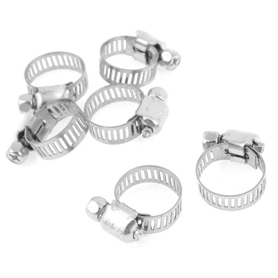 uxcell Uxcell 6 Pcs 9-16mm Adjustable Stainless Steel Hoop Ring  Gear Hose Clamp