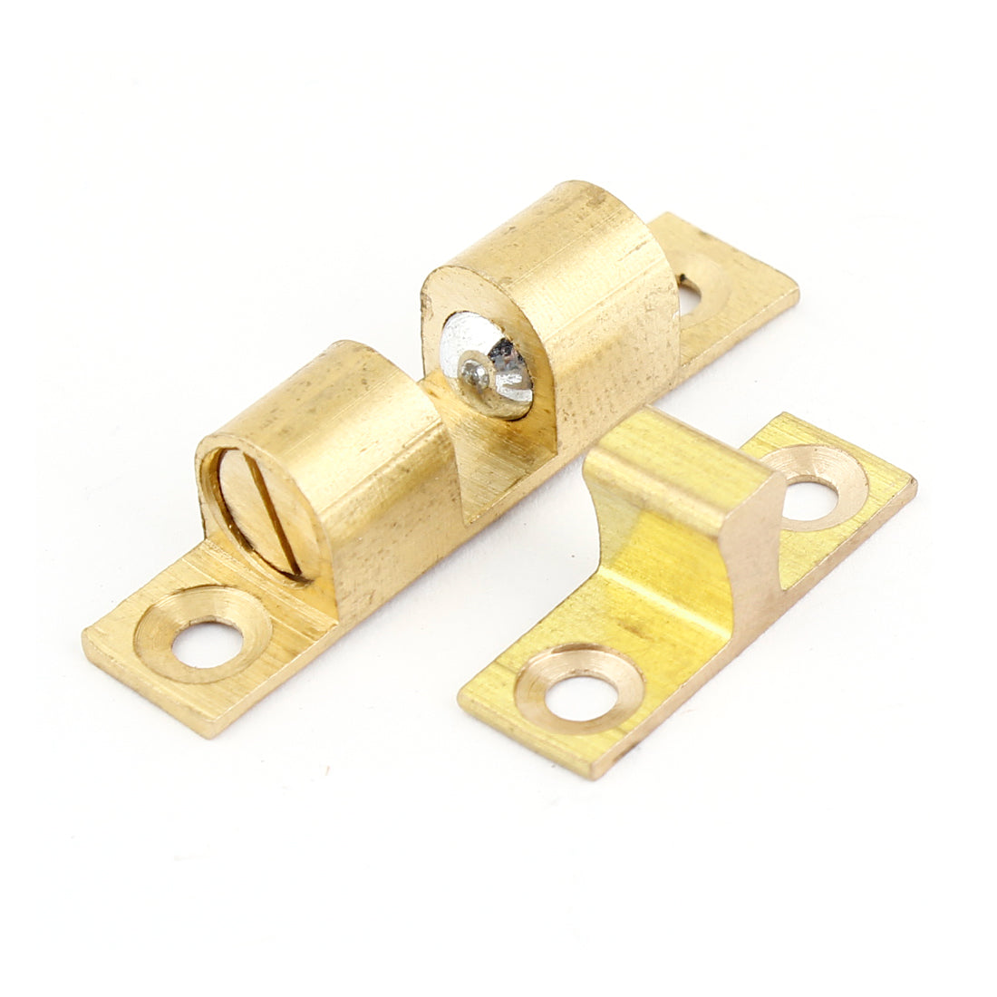 uxcell Uxcell Cupboard Drawer Brass Tone Double Ball Catch 40mm Door Latch