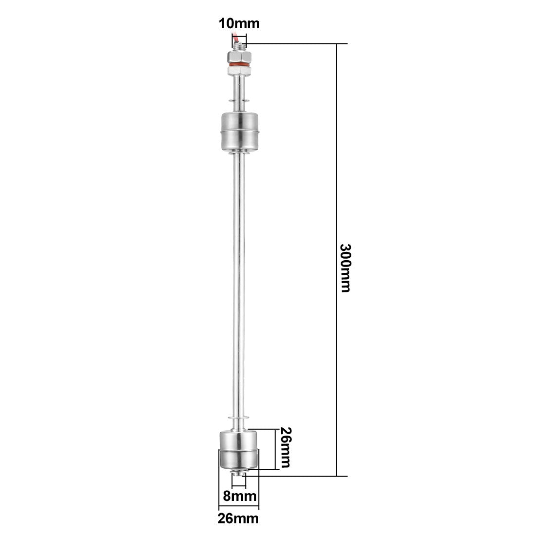 uxcell Uxcell Vertical Dual Ball Liquid Water Level Sensor Floating Float Switch DC100V 0.5A 10W