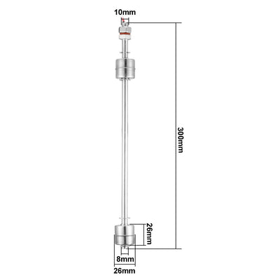 Harfington Uxcell Vertical Dual Ball Liquid Water Level Sensor Floating Float Switch DC100V 0.5A 10W