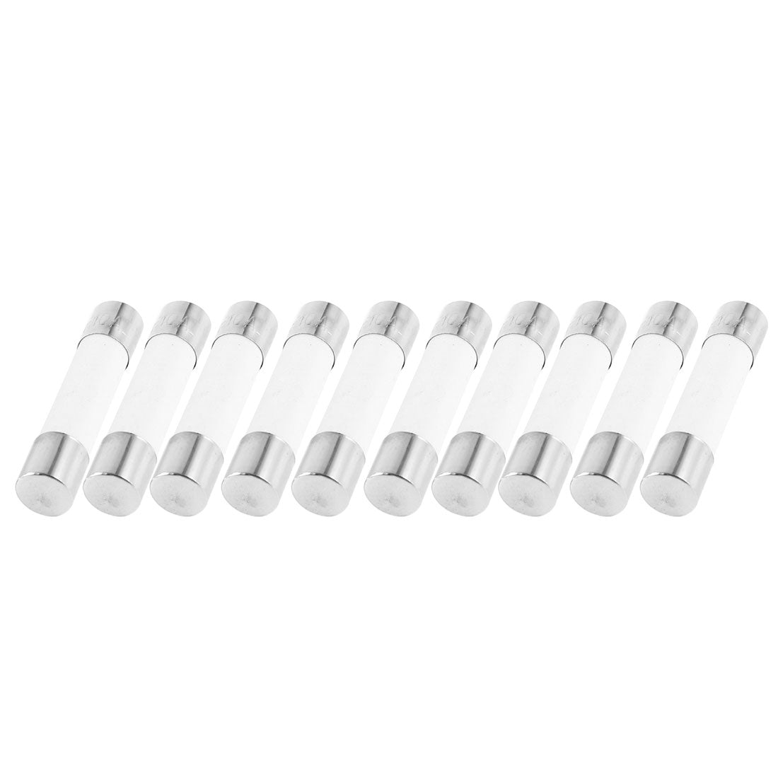 uxcell Uxcell 10 Pcs 250V 10A 6x30mm Cylindrical Ceramic Tube Fuses Link