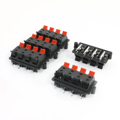 Harfington Uxcell 5 Pcs 8 Pin Spring Loaded Speaker Terminals Board Connector 63mm x 30mm