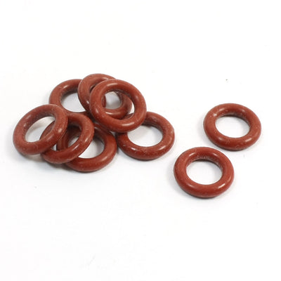 uxcell Uxcell 10PCS 15mm x 9mm x 3mm Rubber O Ring Oil Seal Gasket Brick Red
