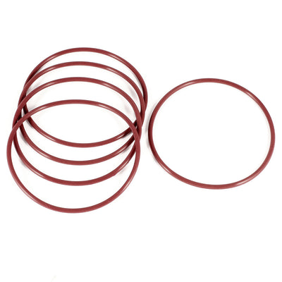 Harfington Uxcell 5 Pcs 100mm x 3.5mm Rubber O Type Sealing Ring Gasket Grommets Red