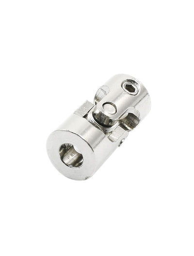 Harfington Uxcell 6mm to 6mm Inner Dia Rotatable Silver Tone Metal Mini Universal Joint Connector for Airplane Model