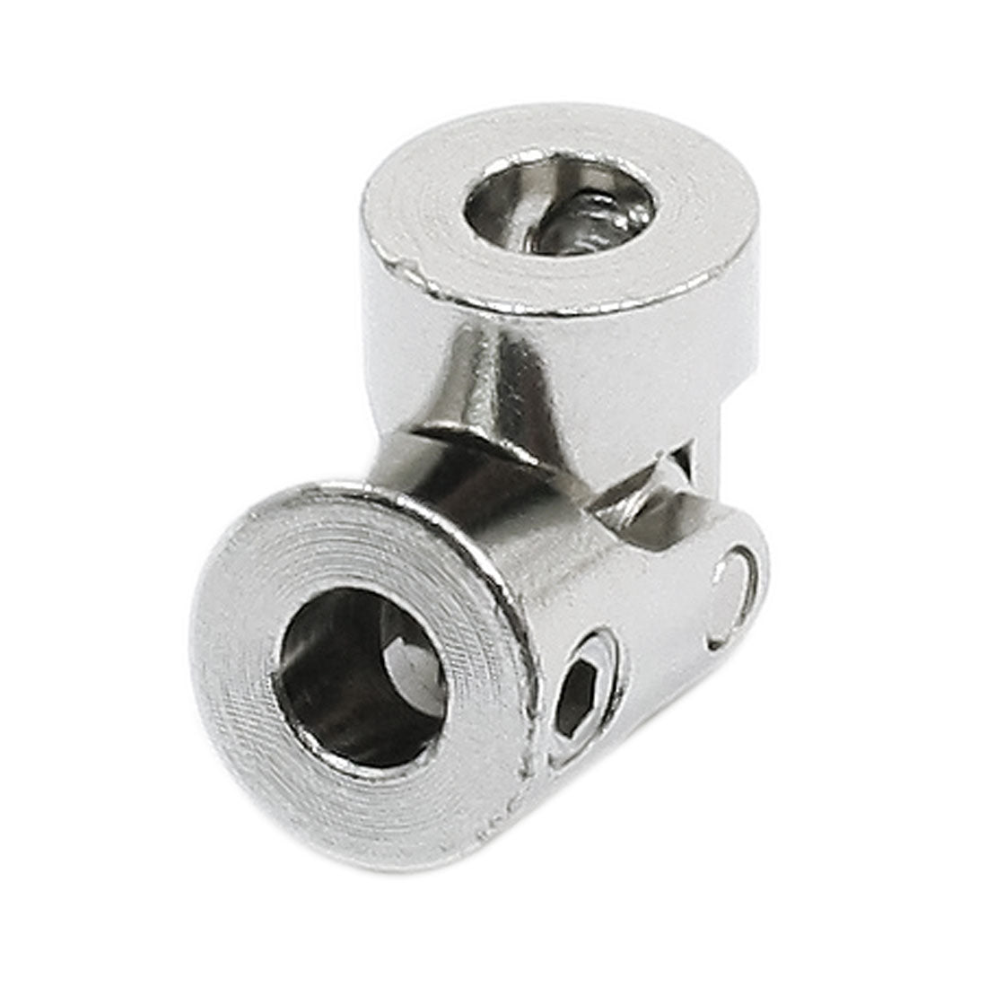 uxcell Uxcell 6mm to 6mm Inner Dia Rotatable Silver Tone Metal Mini Universal Joint Connector for Airplane Model