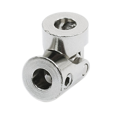 Harfington Uxcell 6mm to 6mm Inner Dia Rotatable Silver Tone Metal Mini Universal Joint Connector for Airplane Model