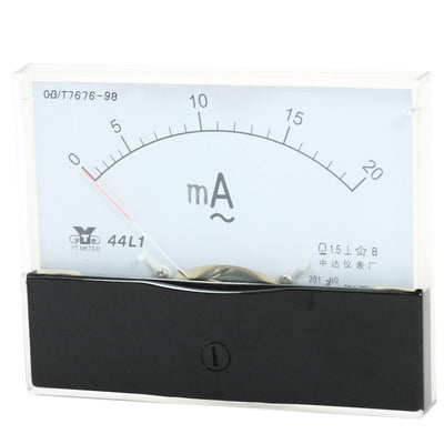 Harfington Uxcell Rectangle Measurement Tool Analog Panel Ammeter Gauge AC 0 - 20mA Measuring Range 44L1