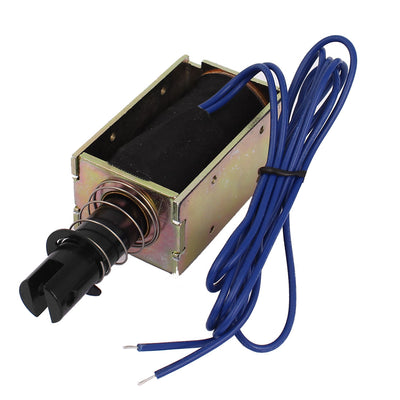Harfington Uxcell DC 24V 0.8A 70N Force 20mm Stroke Linear Pull Type Open Frame Actuator Solenoid Electromagnet