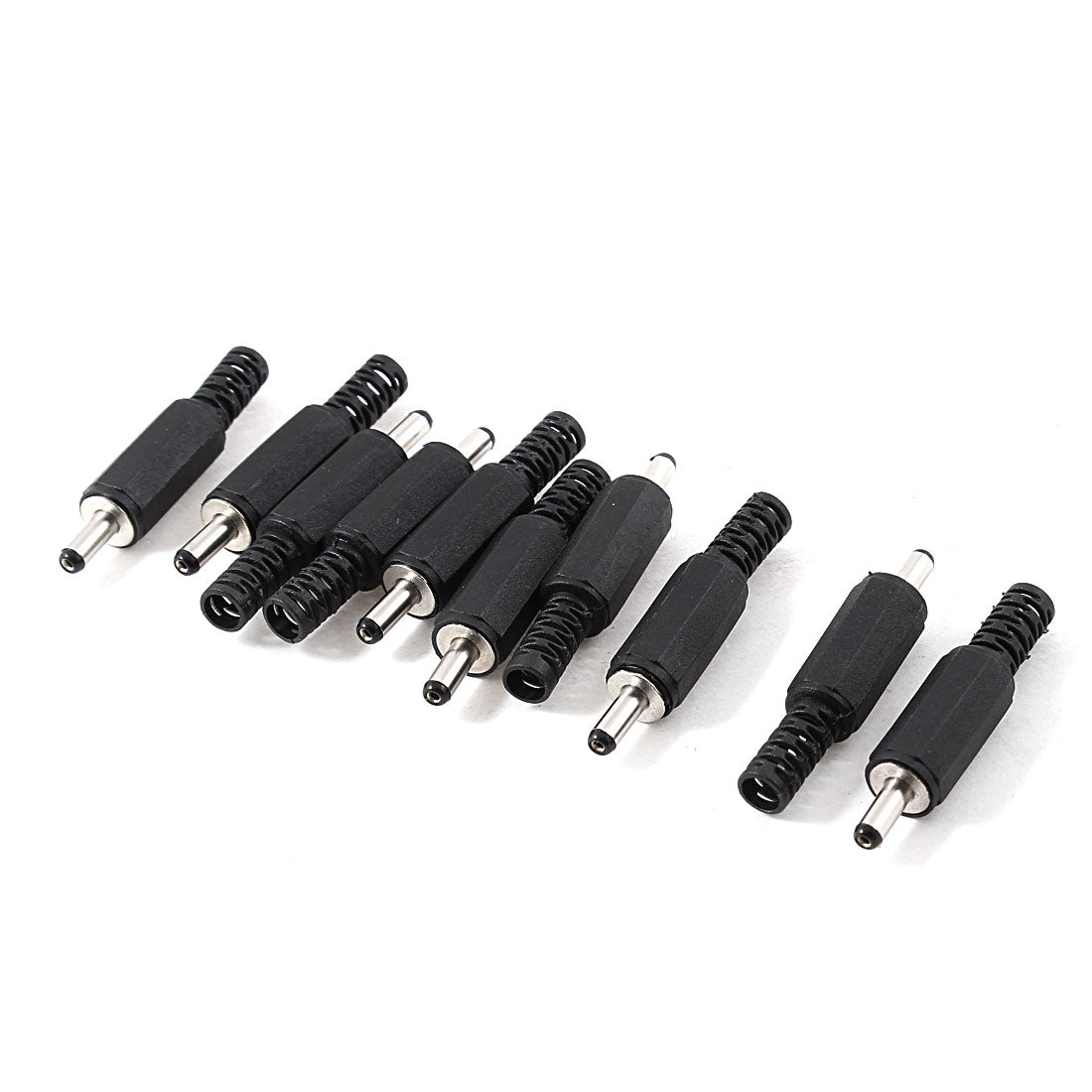 uxcell Uxcell 10pcs 3.5mmx1.1mm Male DC Power Supply Connector Adapter Jack Black