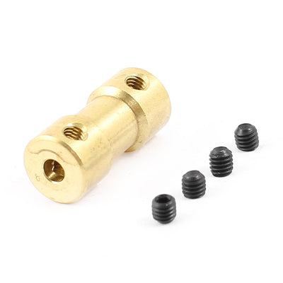 uxcell Uxcell RC Airplane Helicopter 3mm to 4mm Brass Joint Motor Shaft Coupling Coupler Connector