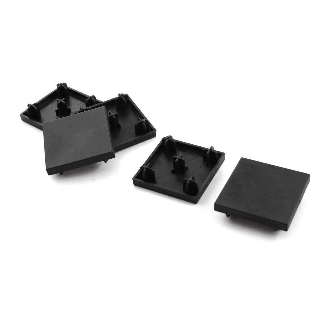 uxcell Uxcell 5 Stück schwarze quadratische Extrusions-Endkappenabdeckung für 40 mm x 40 mm T-Nut-Aluminiumprofil