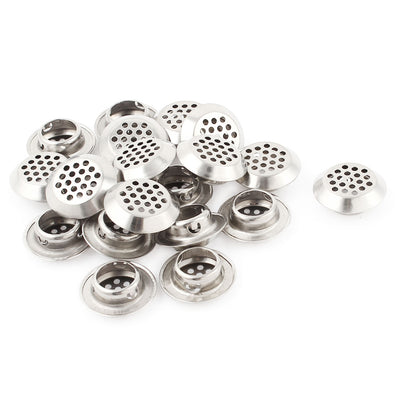 uxcell Uxcell 20 Pcs 19mm Bottom Dia Stainless Steel Round Mesh Hole Air Vent Louver