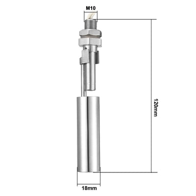 Harfington Uxcell Stainless Steel Wired Side Mounted Liquid Water Level Sensor Floating Switch