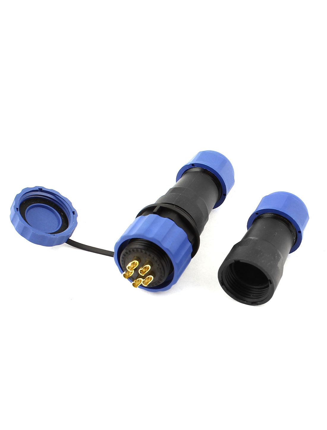 uxcell Uxcell 1Pair Waterproof Aviation Cable Connector + Socket SD20-5 5 Pin IP68