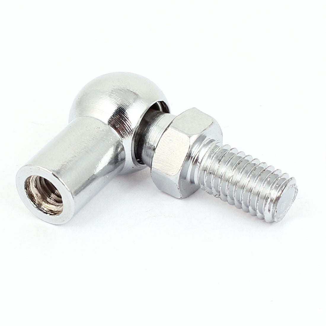 uxcell Uxcell Silver Tone Metal Right Angle Rotary 8mm Male Thread Dia Ball Rod End Bearing