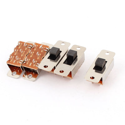 Harfington Uxcell 5pcs PCB DIY DPDT 3 Position Mini Slide Switch AC 250V 3A 125V 6A