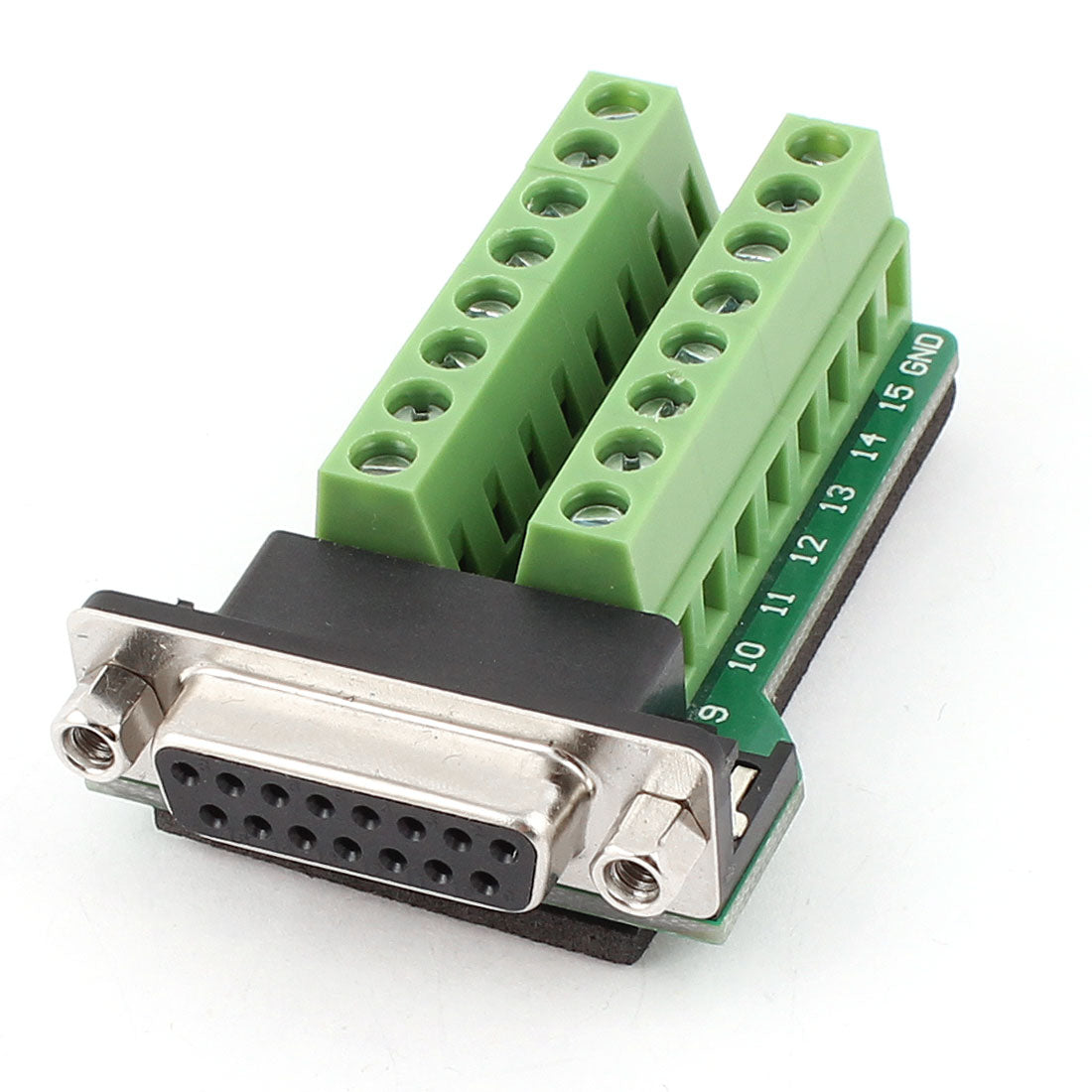 uxcell Uxcell DB15 D-SUB 15pin Female Adapter Jack Terminal Break Out PCB Board 2 Row Screw