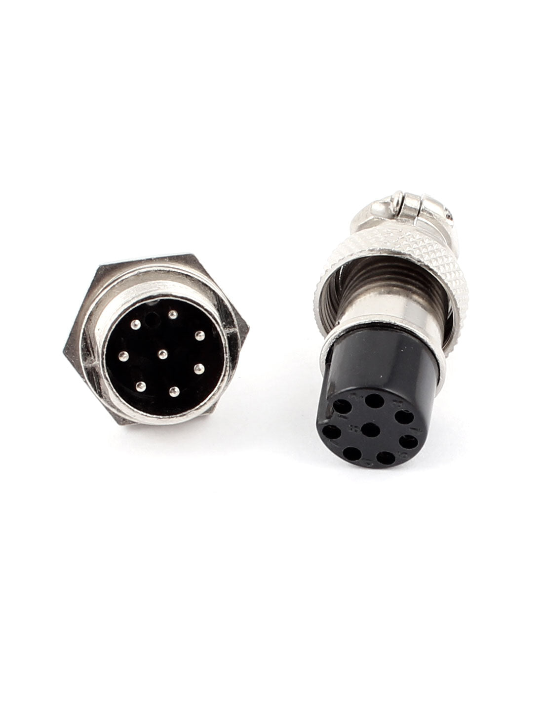 uxcell Uxcell GX16-8 8-Pin 16mm Male to Female Panel Metal Connector Aviation 3Pcs