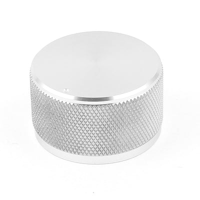uxcell Uxcell Silver Tone CNC Aluminum HIFI Volume Control Knobs 38x22mm with Woven Texture