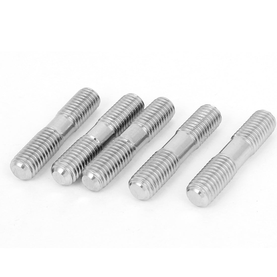 uxcell Uxcell M8 x 40mm Metric A2 Stainless Steel Double End Threaded Stud Screw Bolt 5 Pcs