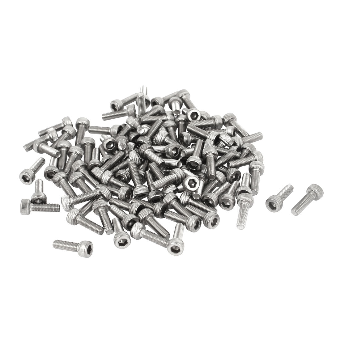 uxcell Uxcell 100 Pcs 13mm Long M3x10mm Stainless Steel Hex Socket Head Cap Screws Bolts