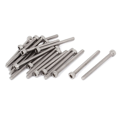 uxcell Uxcell 20 Pcs 32mm Long M2.5x30mm Stainless Steel Socket Head Cap Screws Hex Key Bolts