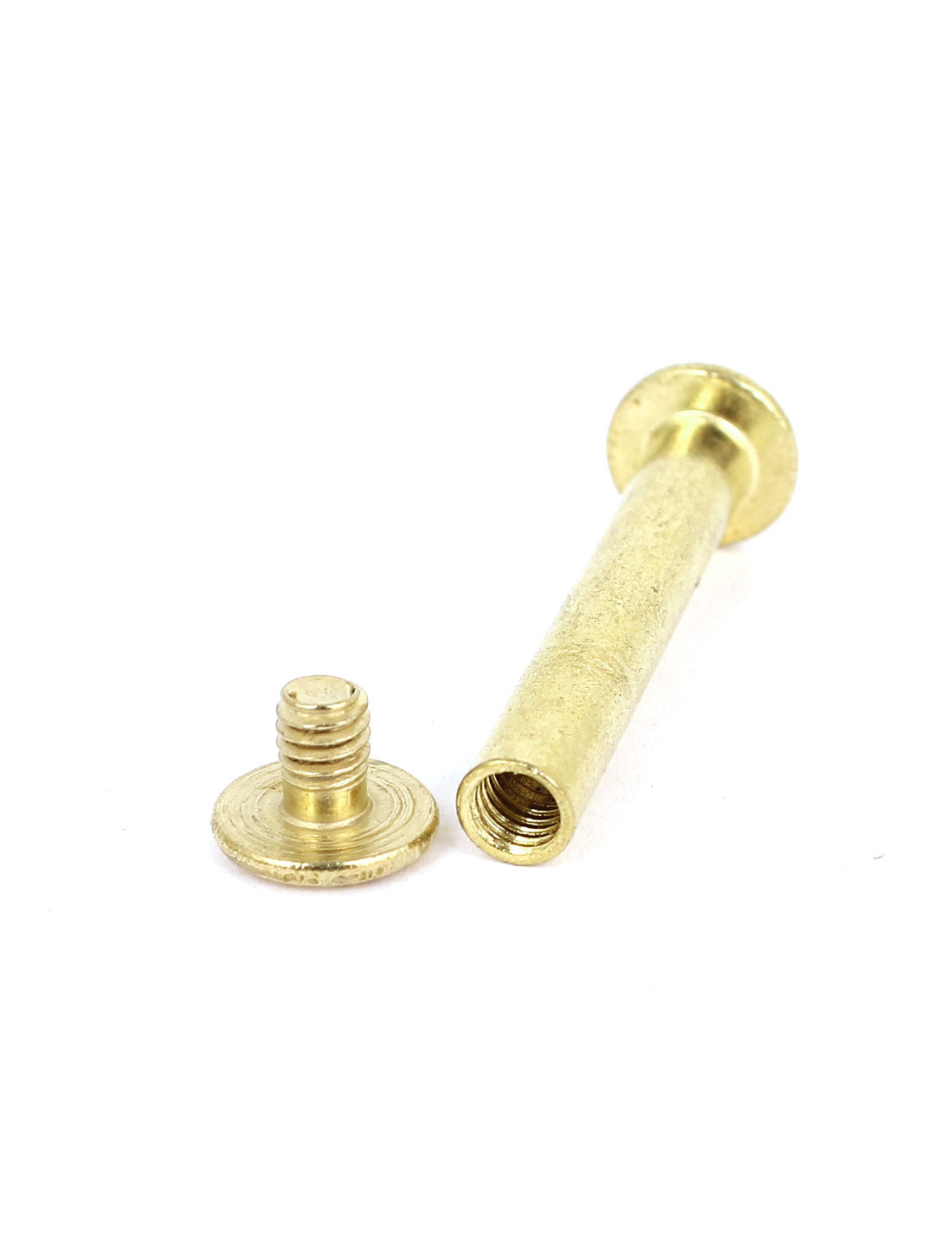 uxcell Uxcell Brass Plated 5x30mm Binding Chicago Screw Post 30pcs for Leather Scrapbook