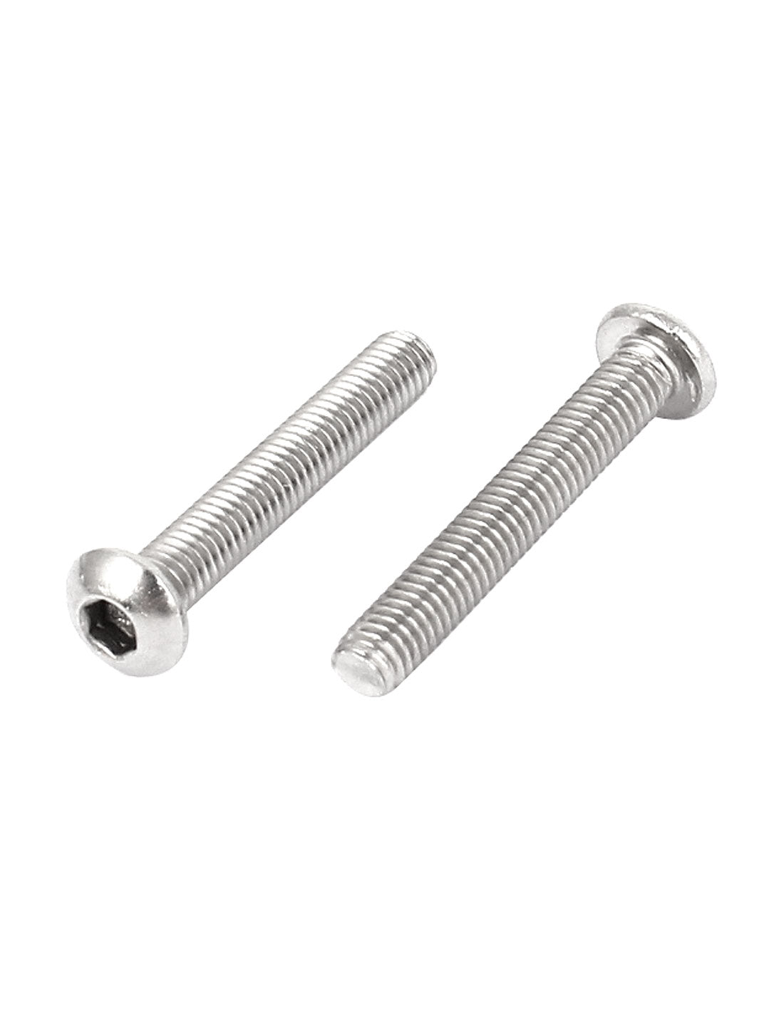 uxcell Uxcell 100 Pcs M3x20mm Stainless Steel Button Head Hex Socket Bolts Screws 0.5mm Pitch