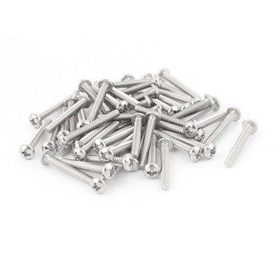 uxcell Uxcell 50 Pcs #6-32 x 1" Stainless Steel Phillips Head Machine Screws 27mm Long