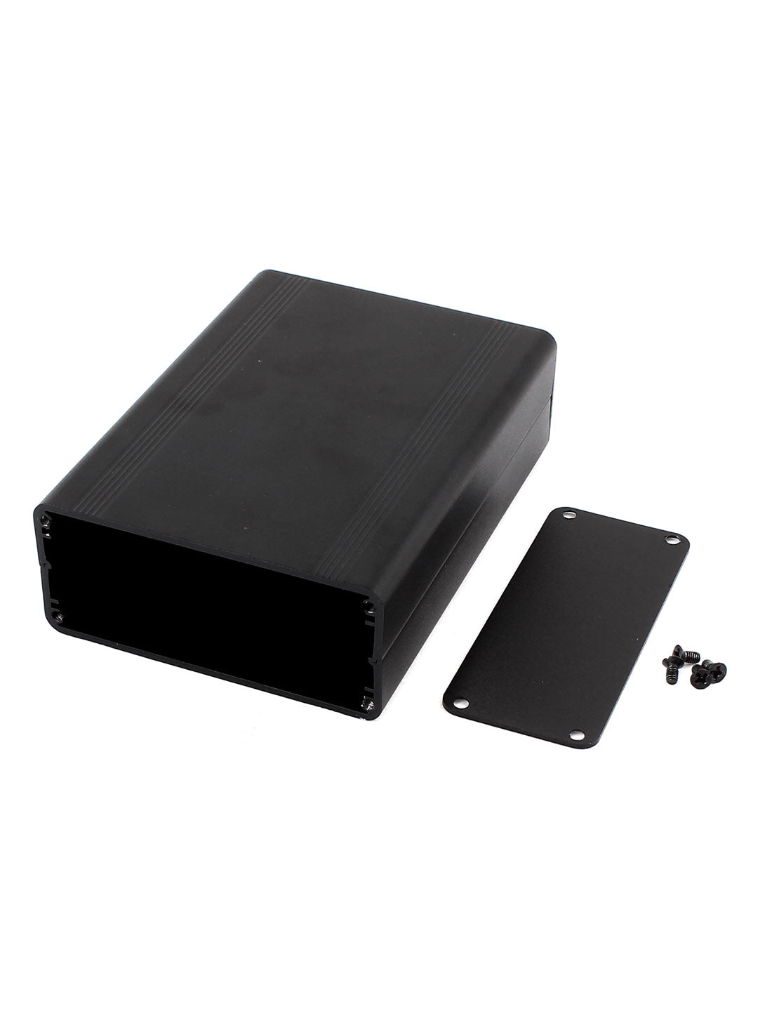 uxcell Uxcell Black Aluminum Project Box DIY Electronic Enclosure Case 124mmx88mmx38mm