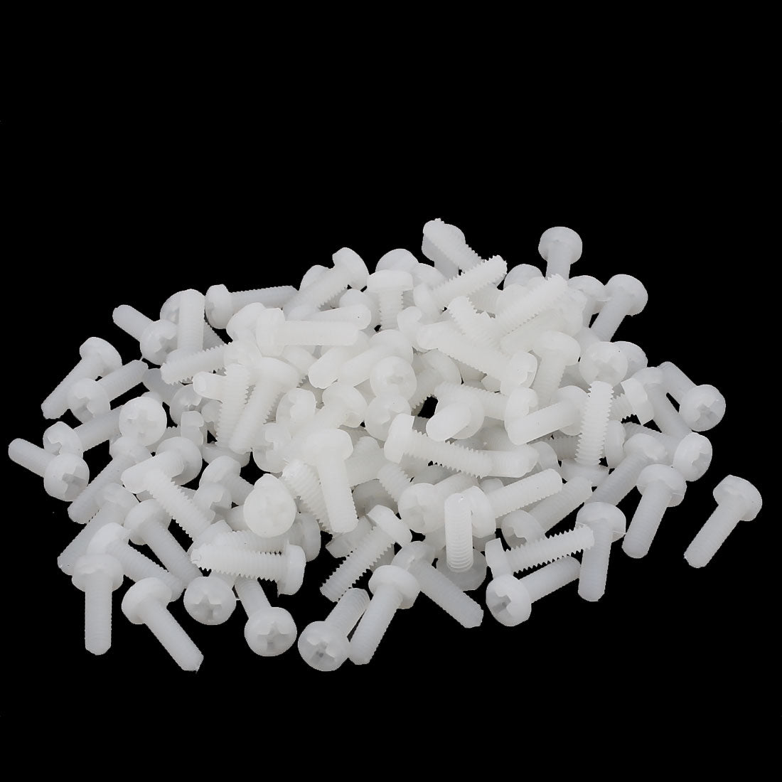 uxcell Uxcell 100 Stück M2,5 x 8mm Nylon 6/6 Zylinder-Kopf Kreuzschlitz Machine Schrauben de