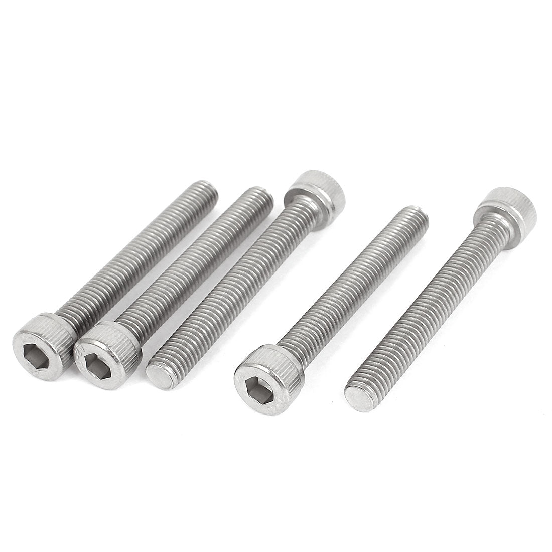 uxcell Uxcell M8 x 60mm DIN912 304 Stainless Steel Hexagon Socket Head Cap Screws 5 Pcs