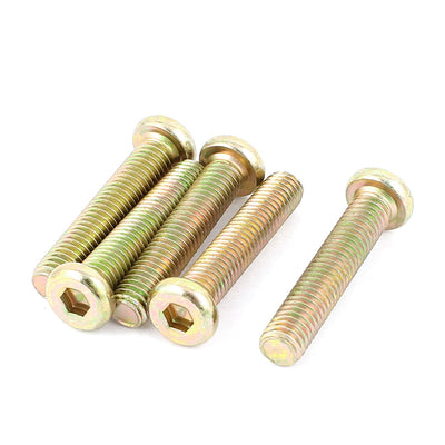 uxcell Uxcell M8 x 40mm Threaded 1.25mm Pitch Hex Socket Head Cap Screws Bolts 5 Pcs