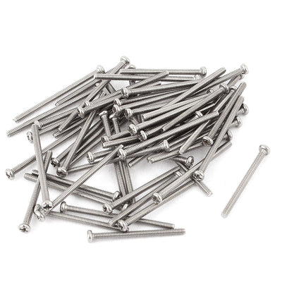 uxcell Uxcell M2 x 30mm 304 Stainless Steel Crosshead Phillips Round Head Screws Bolt 30pcs