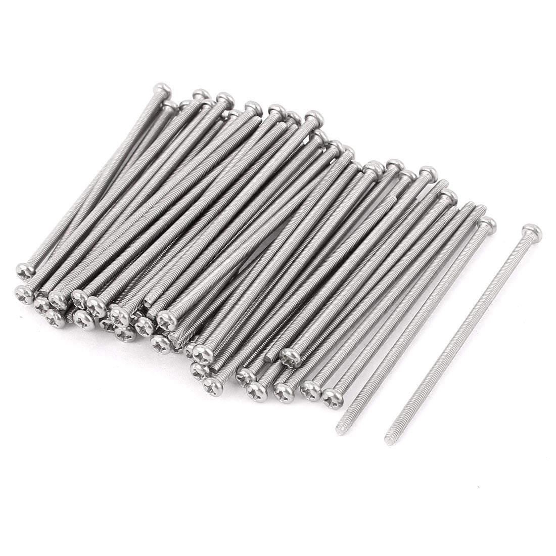 uxcell Uxcell M3 x 70mm 304 Stainless Steel Crosshead Phillips Pan Head Screws Bolt 60pcs