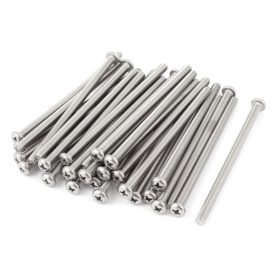uxcell Uxcell M5 x 90mm 304 Stainless Steel Crosshead Phillips Pan Head Screws Bolt 30pcs