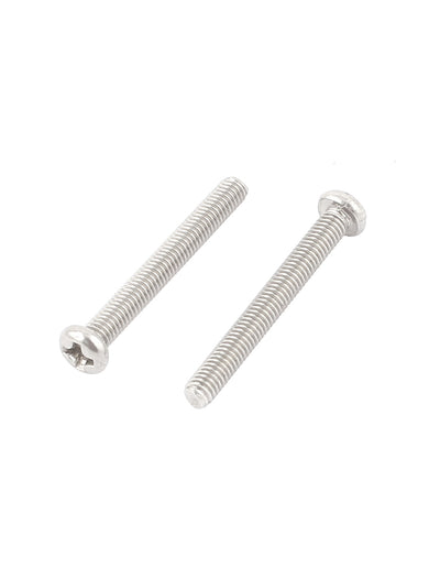 Harfington Uxcell M3 x 25mm 304 Stainless Steel Cross Head Phillips Pan Head Screws Bolt 60pcs