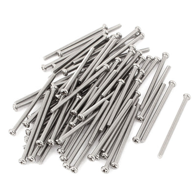 uxcell Uxcell M2.5 x 40mm 304 Stainless Steel Crosshead Phillips Round Head Screws Bolt 60pcs