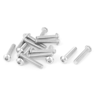 uxcell Uxcell 15pcs 1/4"-20x1-1/4" Stainless Steel Hex Socket Button Head Bolts Screws