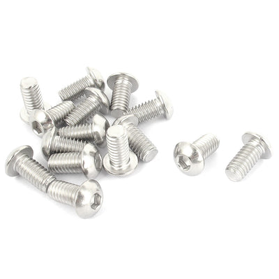 uxcell Uxcell 15pcs 5/16"-18x5/8" Stainless Steel Hex Socket Button Head Bolts Screws