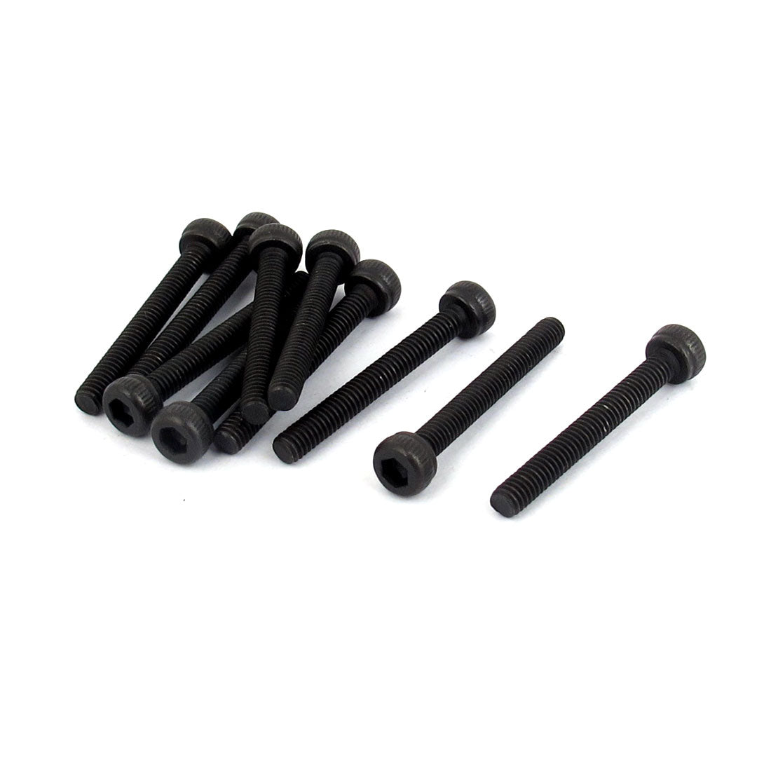 uxcell Uxcell M2.5 x 20mm 12.9 Alloy Steel Machine Bolt Hex Socket Head Cap Screws Black 10pcs