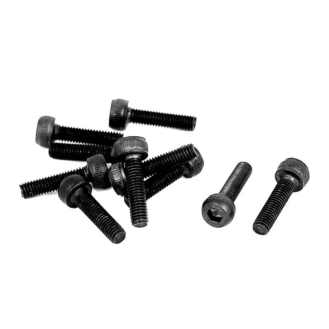 uxcell Uxcell 10Stk M3x12mm schwarz 12.9 Legierung Stahl Rändel Hex Kantschrauben DE de