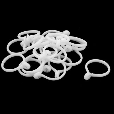 uxcell Uxcell Decorative Drapery Shower Plastic Curtain Eyelet Ring White 20pcs